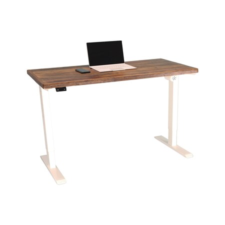 We'Re It Lift It Electric Sit Stand Desk, 46.25 H, 30 W X Laminate wood, metal, White VL12WH6030-RW